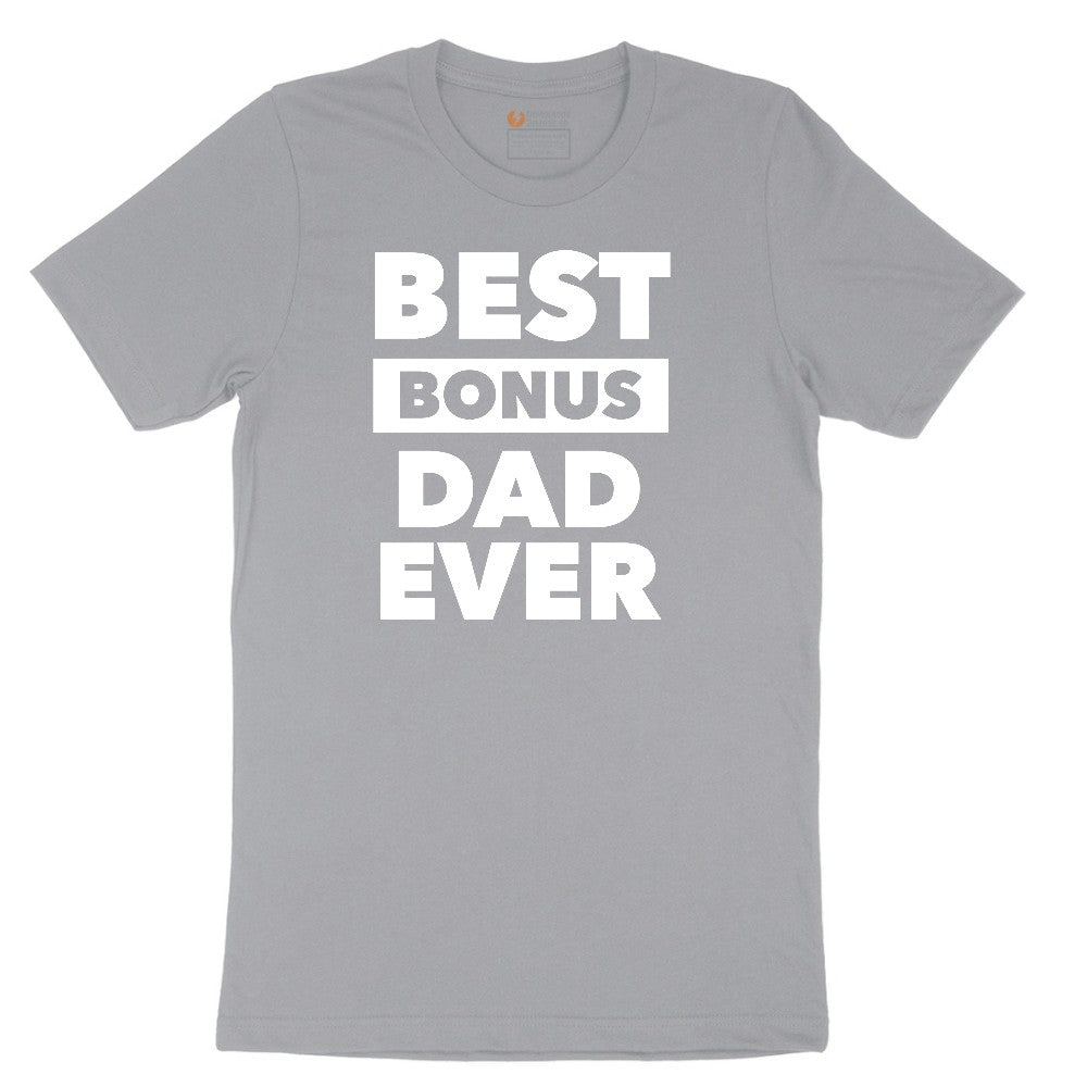 Best Bonus Dad Short Sleeve Tee - Athletic Heather Grey