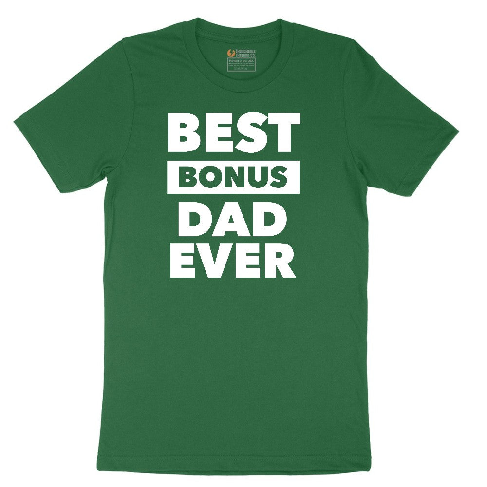 Best Bonus Dad Short Sleeve Tee - Athletic Kelly