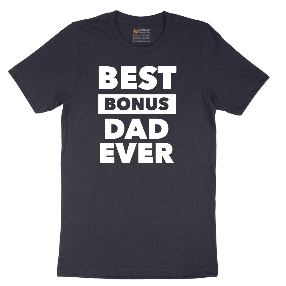 Best Bonus Dad Short Sleeve Tee - Deep Navy