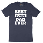 Best Bonus Dad Short Sleeve Tee - Heather Navy