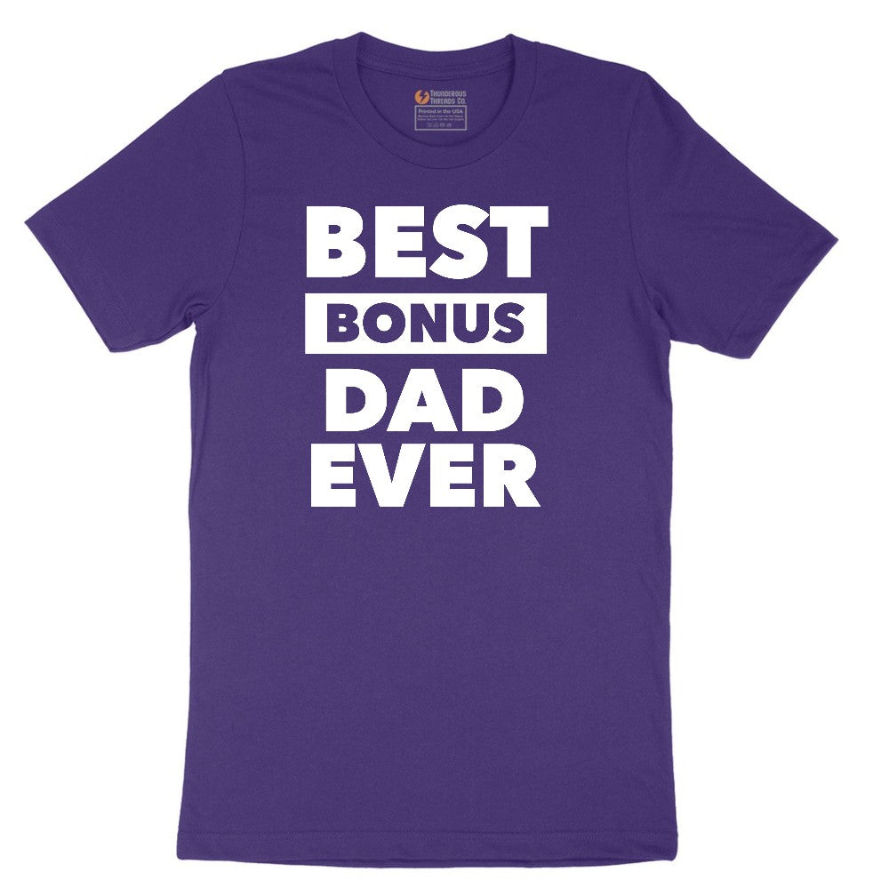 Best Bonus Dad Short Sleeve Tee - Team Purple