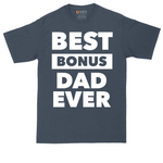 Best Bonus Dad tall t-shirt for men in Heather Navy