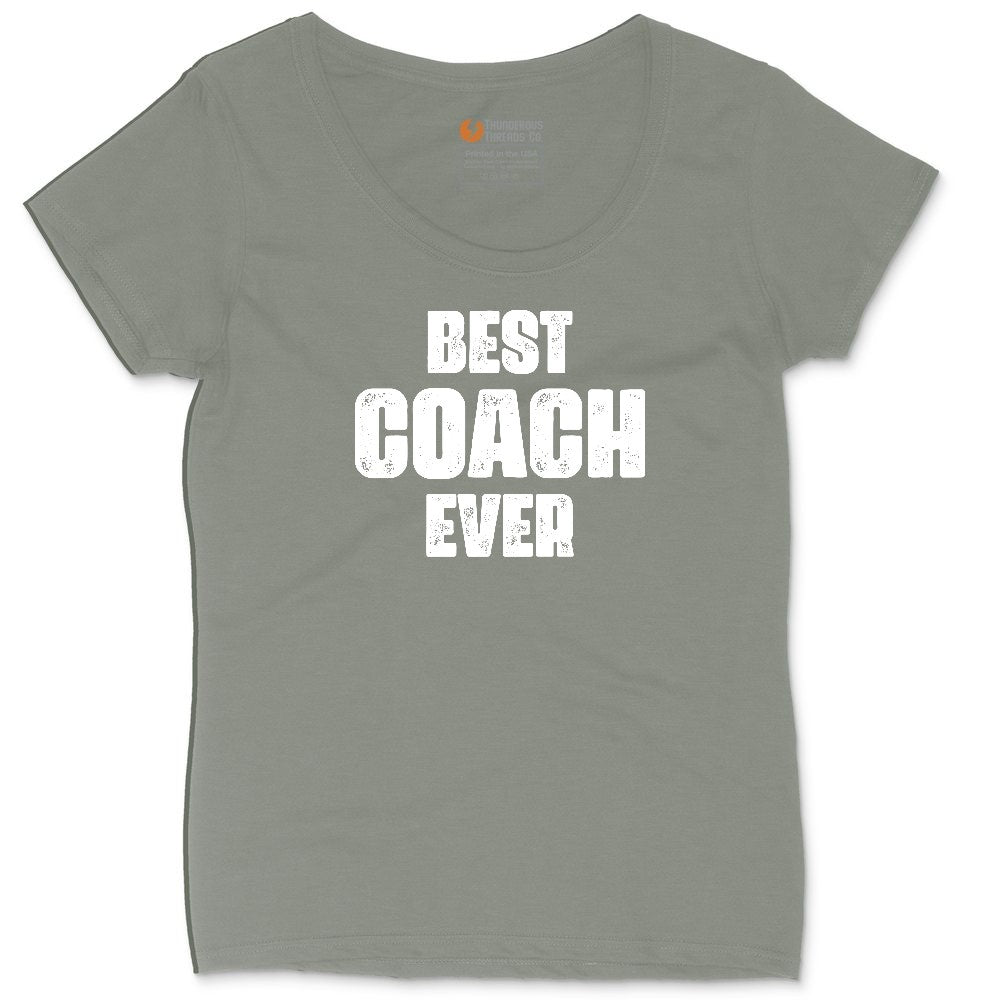 Best Coach Ever Ladies Curvy Tee - Bamboo Blackout