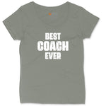 Best Coach Ever Ladies Curvy Tee - Bamboo Blackout