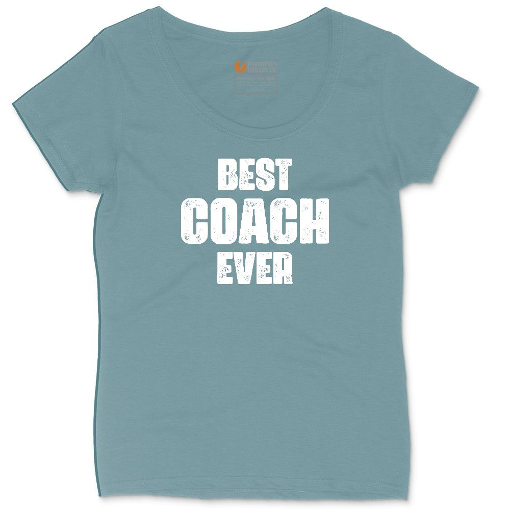 Best Coach Ever Ladies Curvy Tee - Surf Blackout