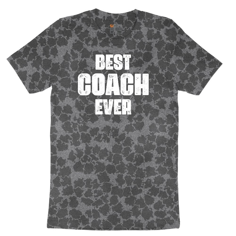 Best Coach Ever Ladies Short Sleeve Tee - Black Leopard