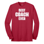 Best Coach Ever Long Sleeve Tee - Red