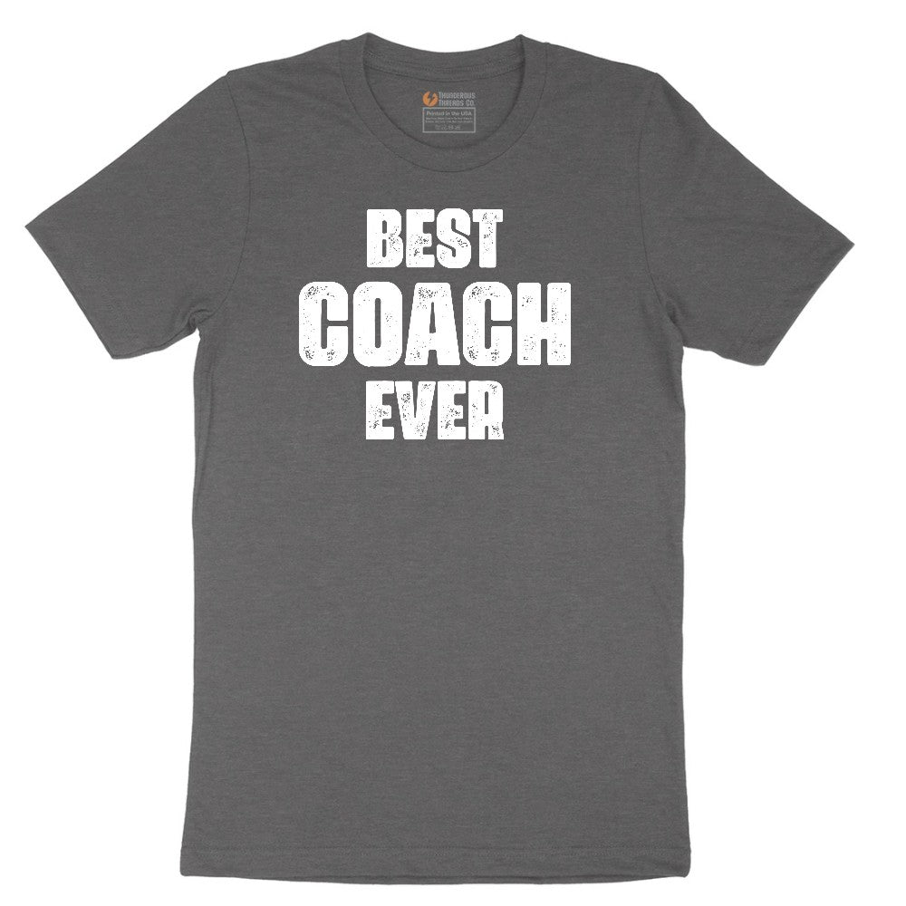 Best Coach Ever Short Sleeve Tee - Dark Heather Grey