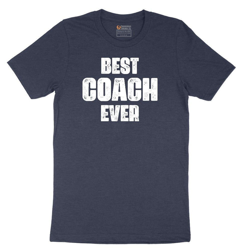 Best Coach Ever Short Sleeve Tee - Heather Navy