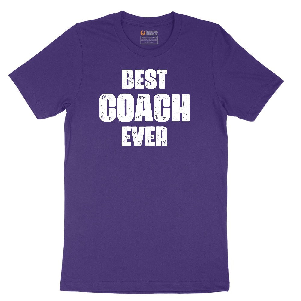 Best Coach Ever Short Sleeve Tee - Team Purple