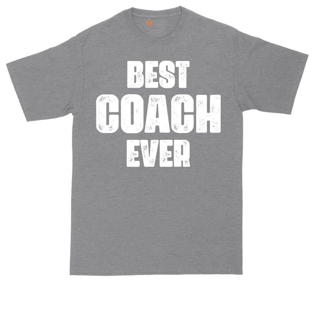Best Coach Ever tall t-shirt for men in Athletic Heather