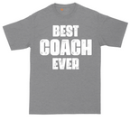 Best Coach Ever tall t-shirt for men in Athletic Heather