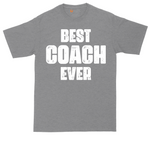 Best Coach Ever tall t-shirt for men in Athletic Heather