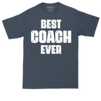 Best Coach Ever tall t-shirt for men in Heather Navy