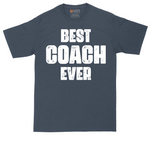 Best Coach Ever tall t-shirt for men in Heather Navy