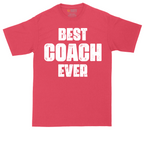 Best Coach Ever tall t-shirt for men in Heather Red