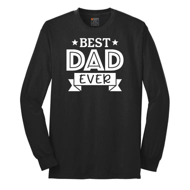 Best Dad Ever Long Sleeve Tee - Jet Black