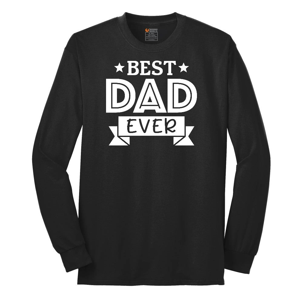 Best Dad Ever Long Sleeve Tee - Jet Black