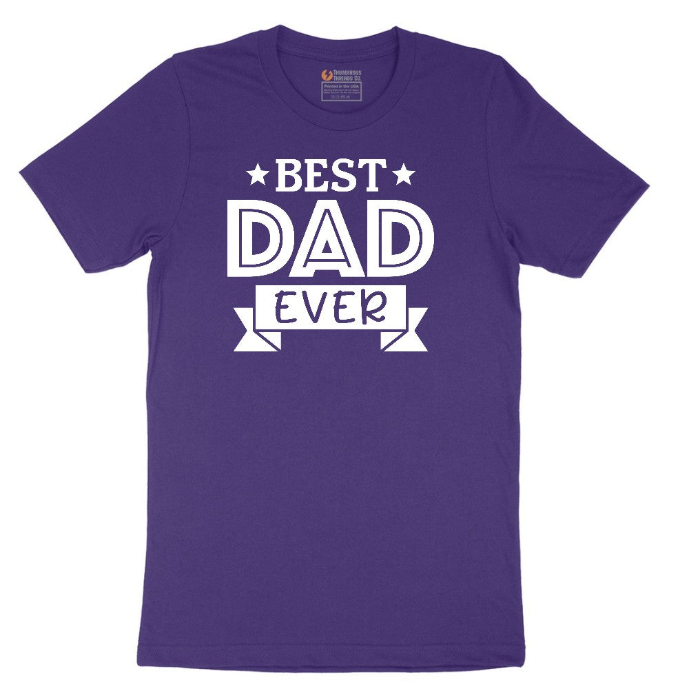 Best Dad Ever Short Sleeve Tee - Team Purple