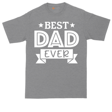 Best Dad Ever tall t-shirt for men in Dark Heather Grey