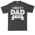 Best Dad Ever tall t-shirt for men in Dark Heather Grey