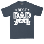 Best Dad Ever tall t-shirt for men in Heather Navy