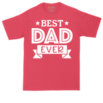 Best Dad Ever tall t-shirt for men in Heather Red