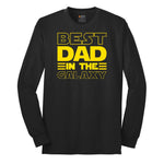 Best Dad in the Galaxy Long Sleeve Tee - Jet Black