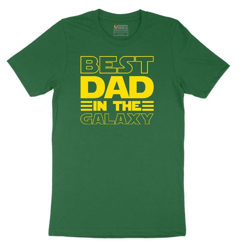 Best Dad in the Galaxy Short Sleeve Tee - Athletic Kelly
