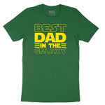 Best Dad in the Galaxy Short Sleeve Tee - Athletic Kelly