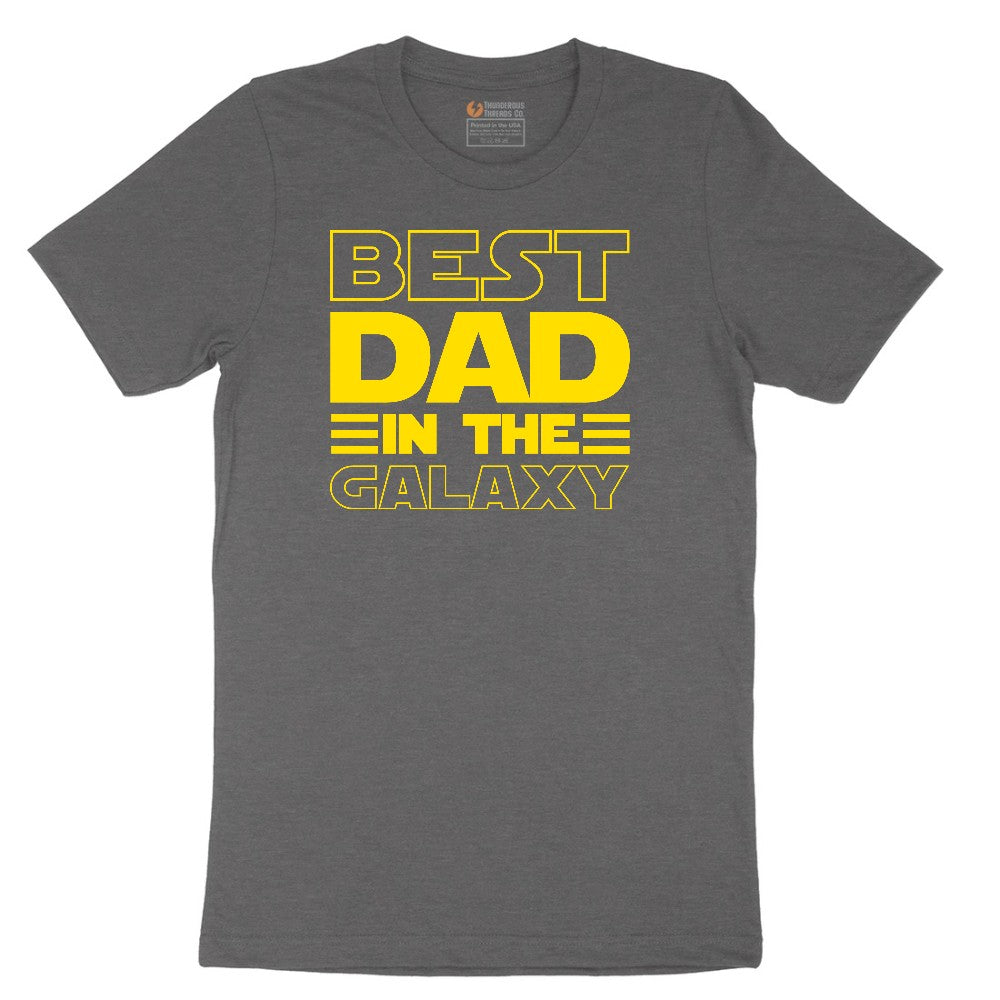 Best Dad in the Galaxy Short Sleeve Tee - Dark Heather Grey