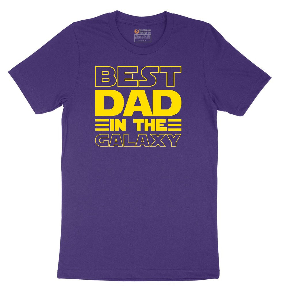 Best Dad in the Galaxy Short Sleeve Tee - Team Purple