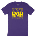 Best Dad in the Galaxy Short Sleeve Tee - Team Purple