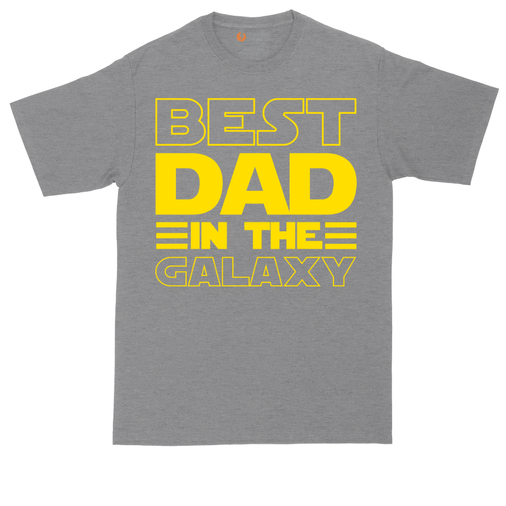 Best Dad in the Galaxy tall t-shirt for men in Athletic Heather