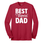 Best Flipping Dad Long Sleeve Tee - Red