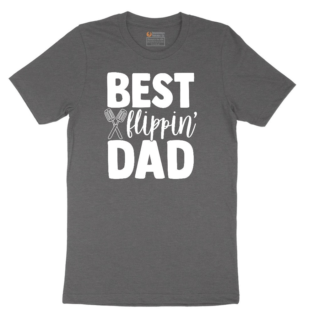 Best Flipping Dad Short Sleeve Tee - Dark Heather Grey