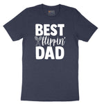 Best Flipping Dad Short Sleeve Tee - Heather Navy