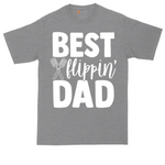 Best Flipping Dad tall t-shirt for men in Athletic Heather