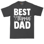 Best Flipping Dad tall t-shirt for men in Dark Heather Grey