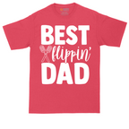 Best Flipping Dad tall t-shirt for men in Heather Red