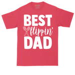 Best Flipping Dad tall t-shirt for men in Heather Red