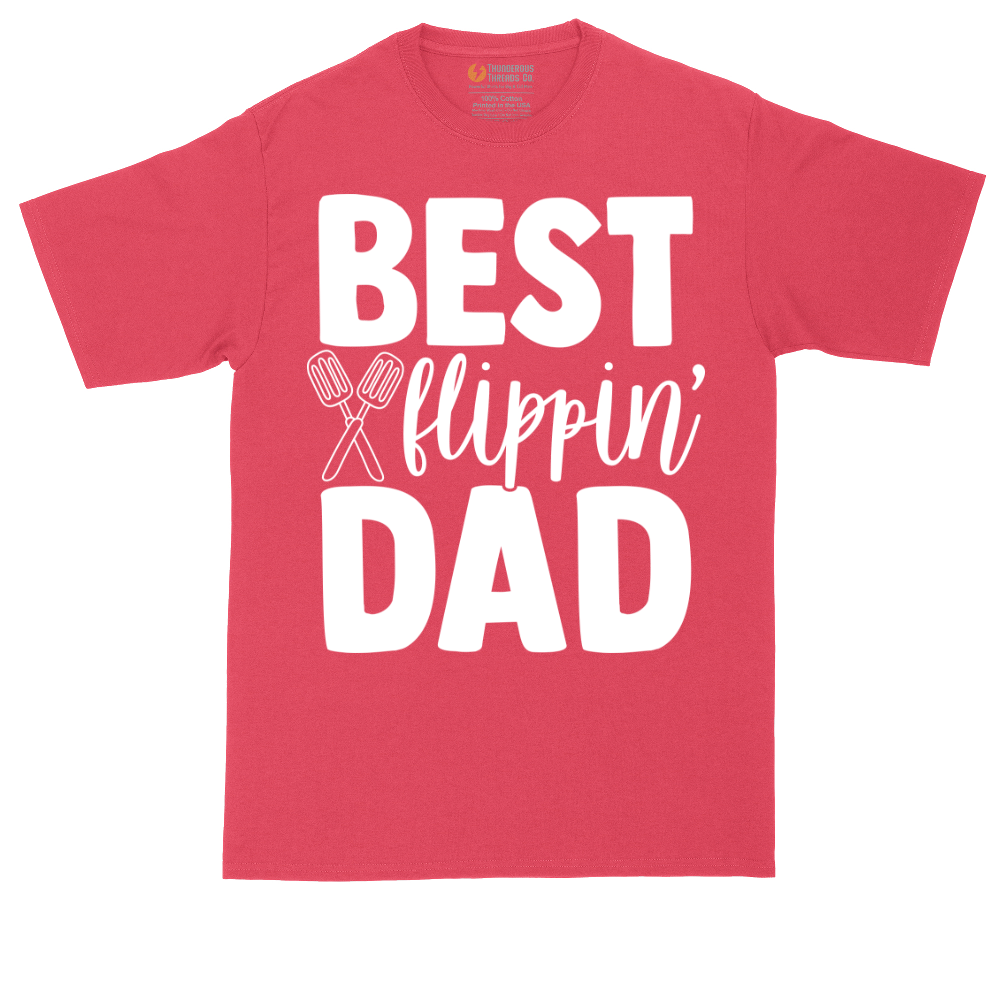 Best Flipping Dad tall t-shirt for men in Heather Red