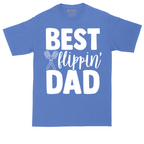 Best Flipping Dad tall t-shirt for men in Heather Royal