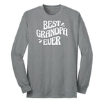 Best Grandpa Ever Long Sleeve Tee - Athletic Grey