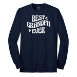 Best Grandpa Ever Long Sleeve Tee - Navy