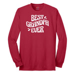 Best Grandpa Ever Long Sleeve Tee - Red