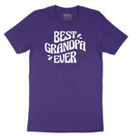 Best Grandpa Ever Short Sleeve Tee - Team Purple