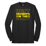 Best Grandpa in the Galaxy Long Sleeve Tee - Jet Black