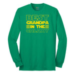Best Grandpa in the Galaxy Long Sleeve Tee - Kelly Green