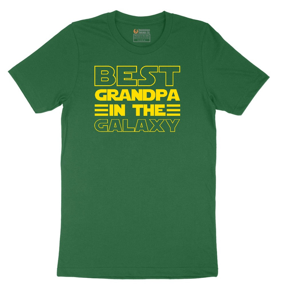 Best Grandpa in the Galaxy Short Sleeve Tee - Athletic Kelly